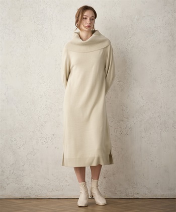 オフタートルニットワンピース LE SOUK HOLIDAY｜クロスプラス公式通販