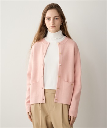 LE SOUK HOLIDAY 金ボタンクルーネックカーディガン_variationthumb_3