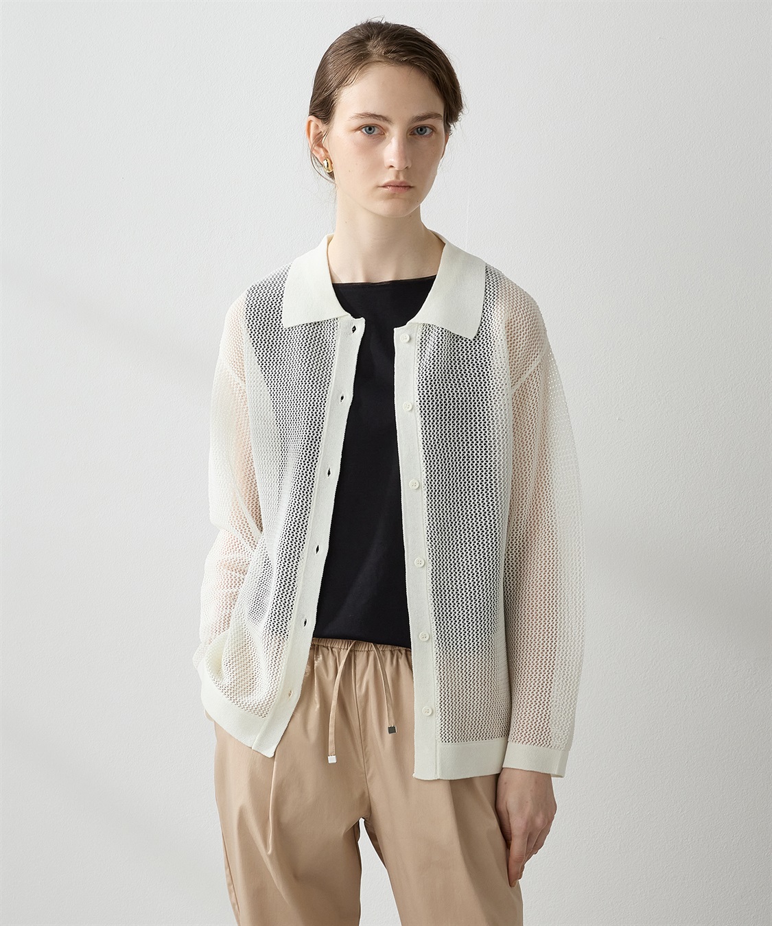 pois メッシュカーディガン　きなこ専用 CONVERSE TOKYO（コンバーストウキョウ）の「SHEER MESH KNIT CARDIGAN