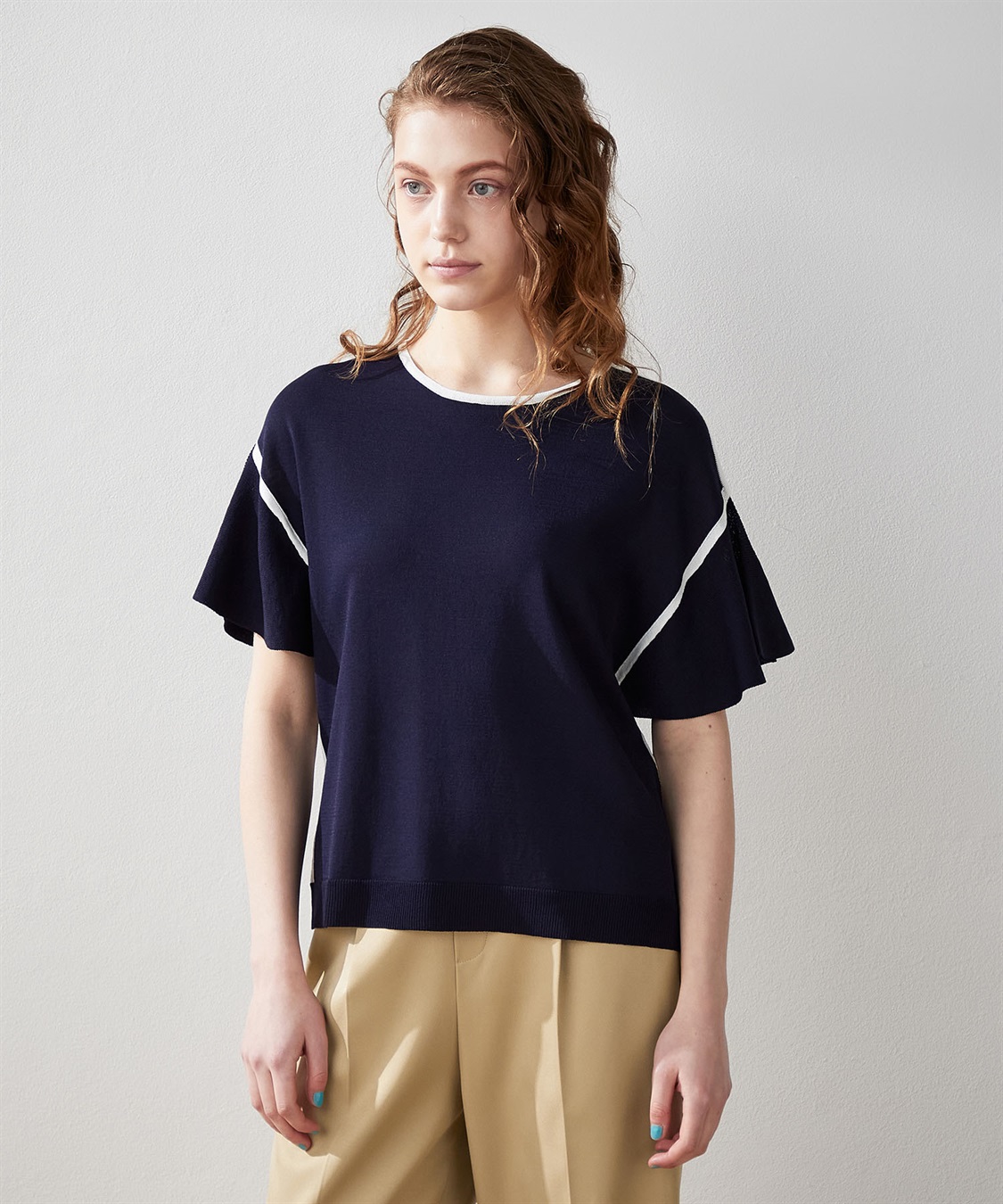 LE SOUK HOLIDAY フリルスリーブニットプルオーバー_variation_2