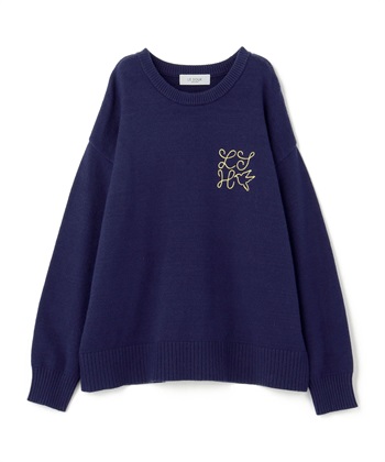 LE SOUK HOLIDAY スウェットライク ニットプルオーバー_variationthumb_2