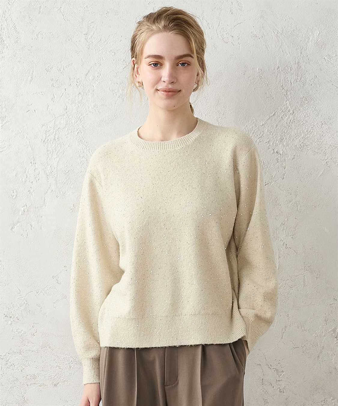 スパンコール ニットプルオーバー LE SOUK HOLIDAY｜クロス