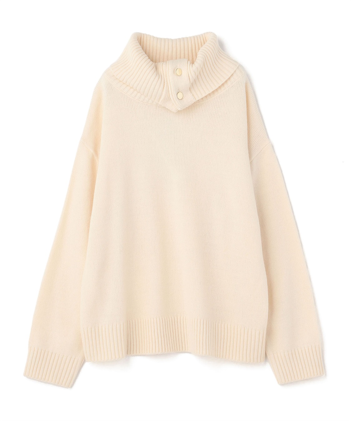 LE SOUK HOLIDAY 金ボタン タートルネック ニットプルオーバー_variation_2
