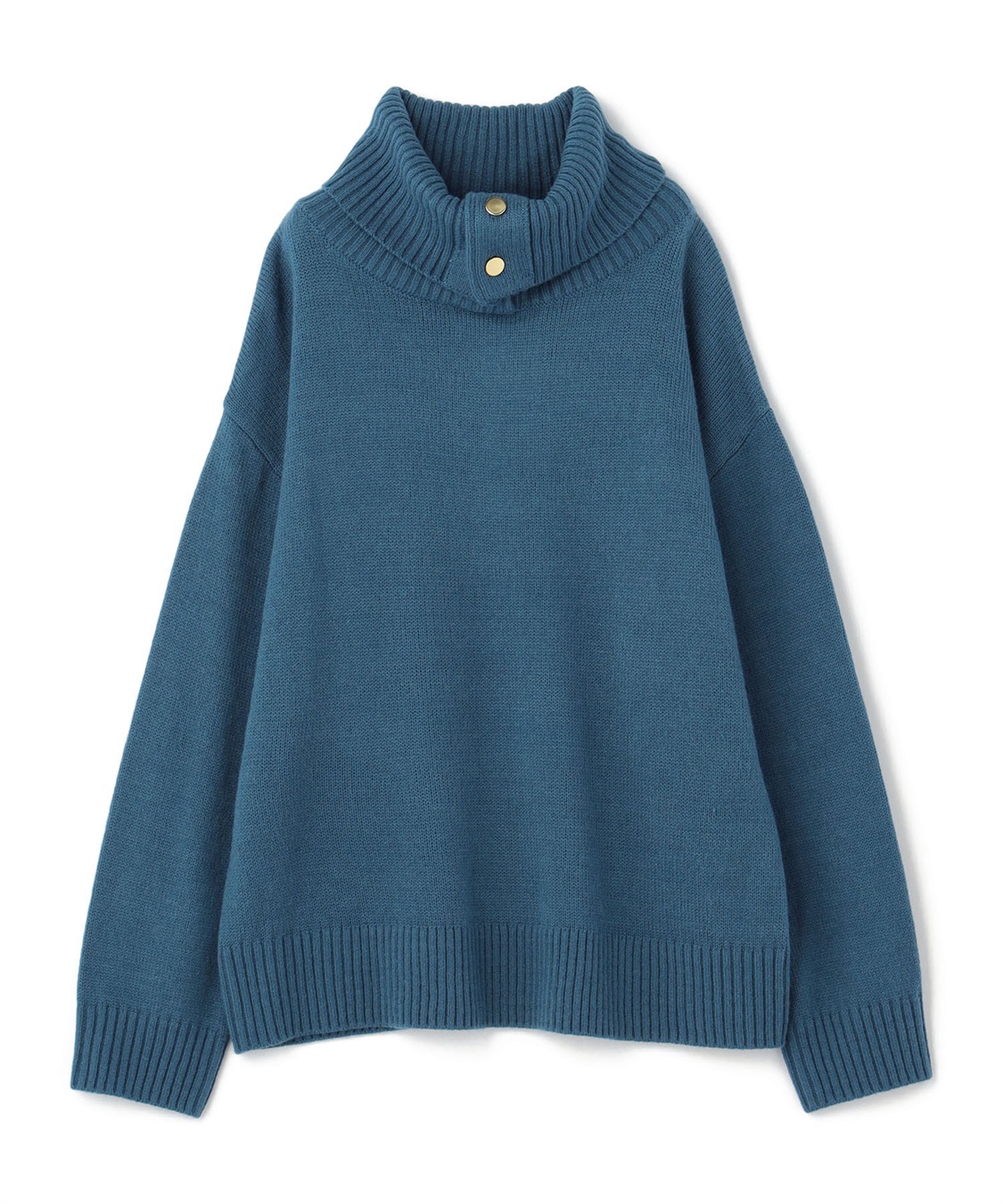 LE SOUK HOLIDAY 金ボタン タートルネック ニットプルオーバー_variation_3