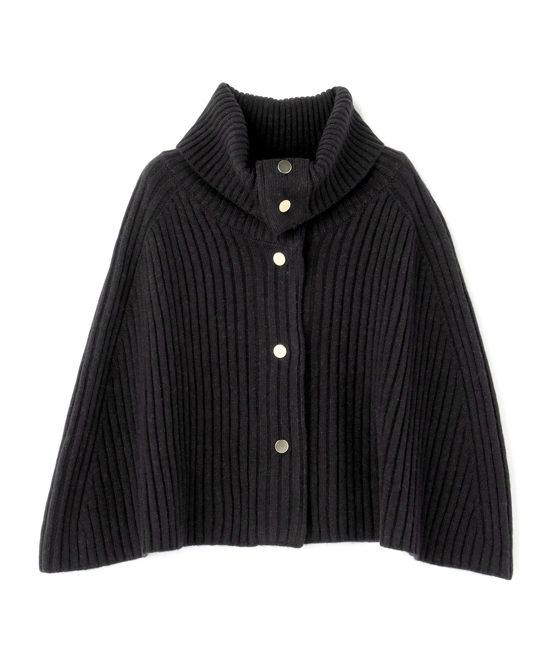 LE SOUK HOLIDAY 金ボタン ニットポンチョ_variation_1