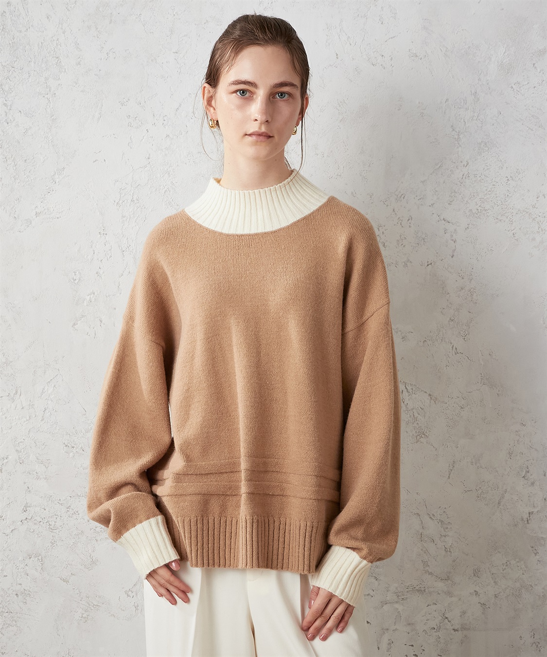 配色リブ ニットプルオーバー LE SOUK HOLIDAY｜クロスプラス公式通販