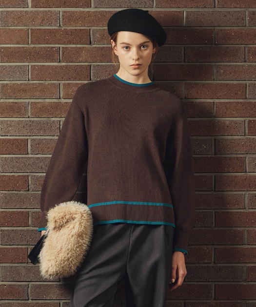 バイカラーニット