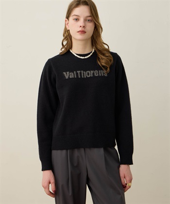 ロゴニットプルオーバー(ブラック-M)