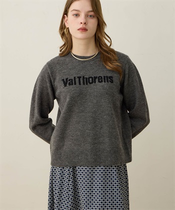 ロゴニットプルオーバー(チャコールグレー-M)