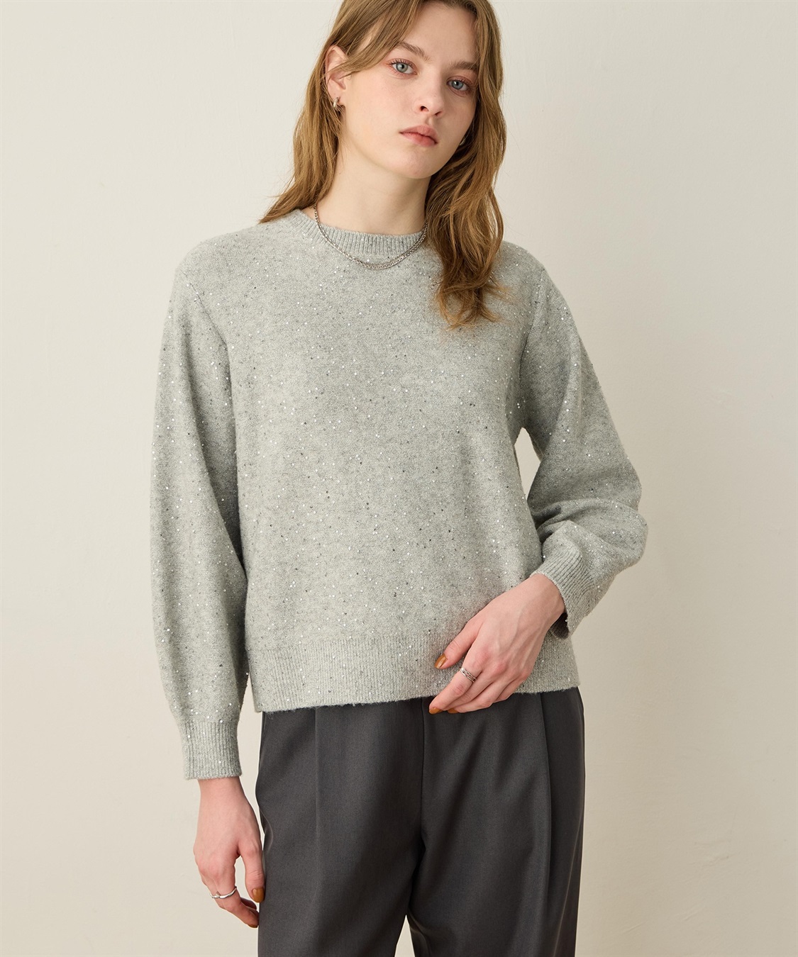LE SOUK HOLIDAY スパンコールニットプルオーバー_variation_2