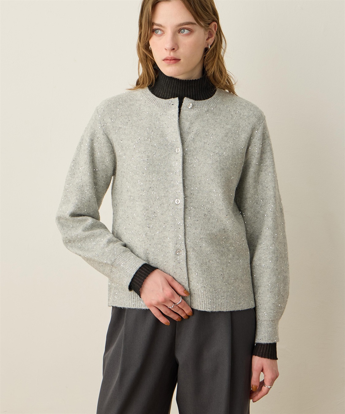 LE SOUK HOLIDAY スパンコールニットカーディガン_variation_2