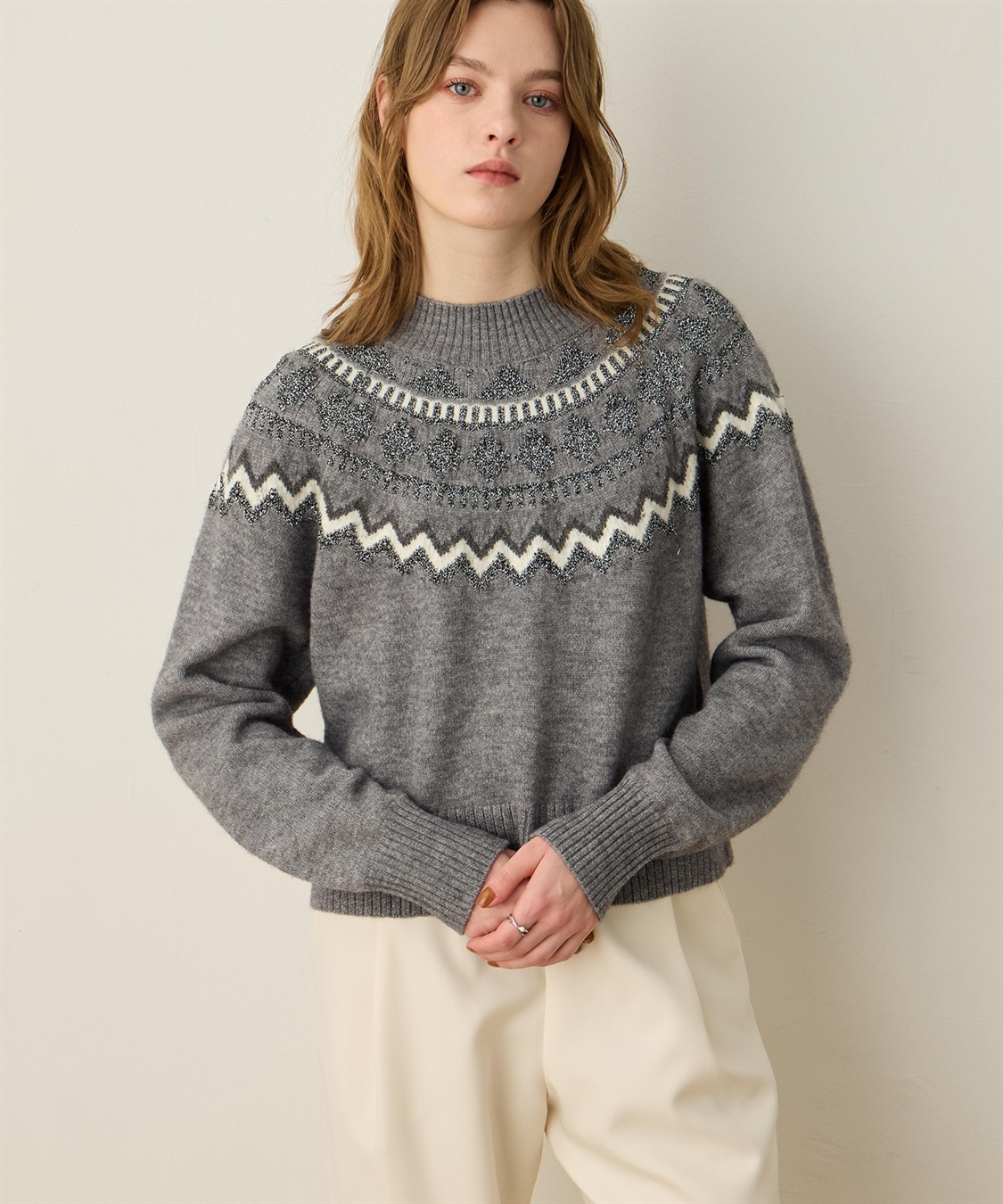 LE SOUK HOLIDAY 柄ニットプルオーバー_variation_1