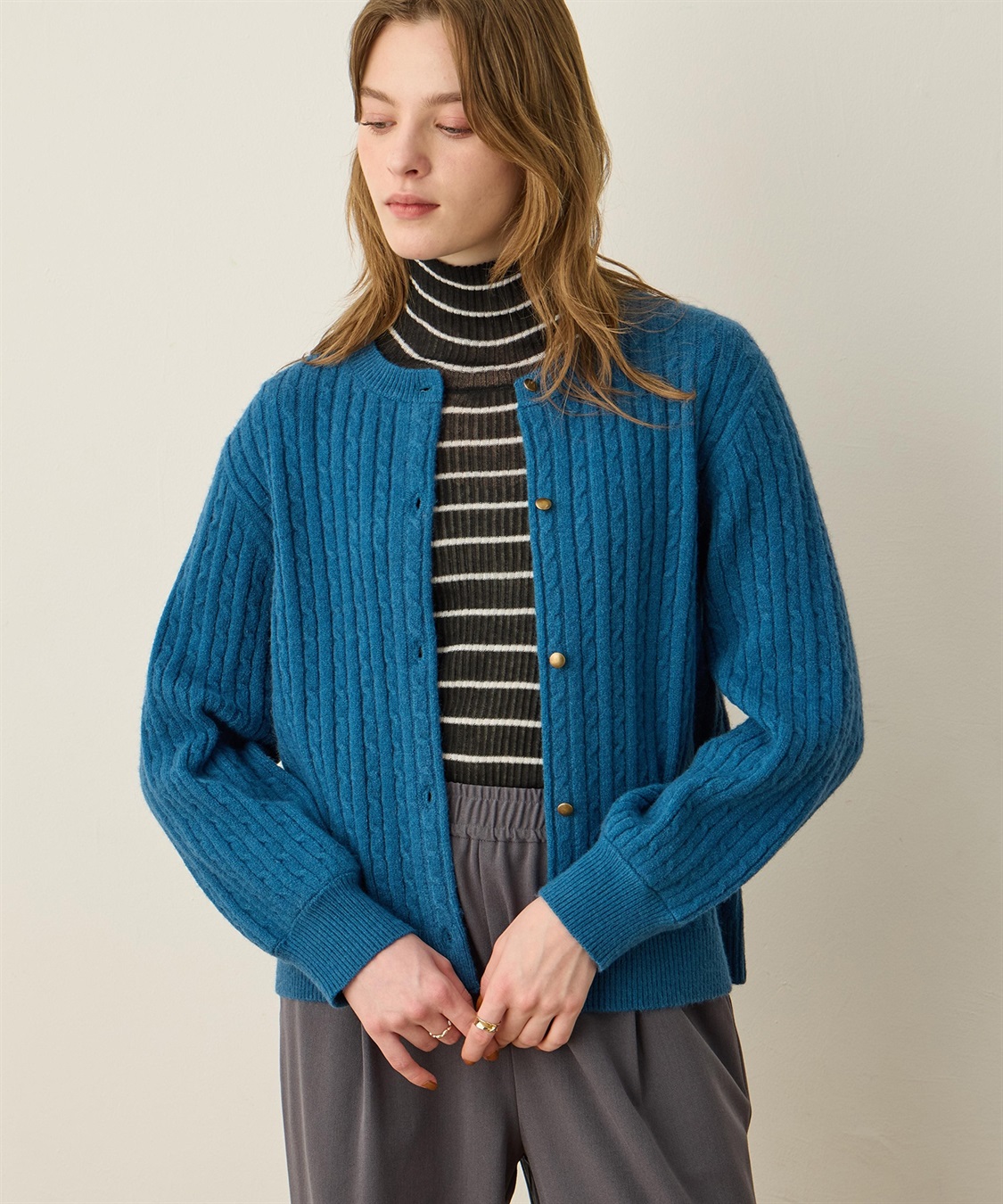 LE SOUK HOLIDAY ケーブルニットカーディガン_variation_2