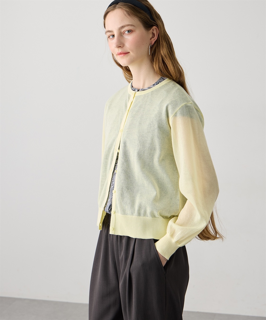 LE SOUK HOLIDAY バックギャザーシアーカーディガン_variation_3