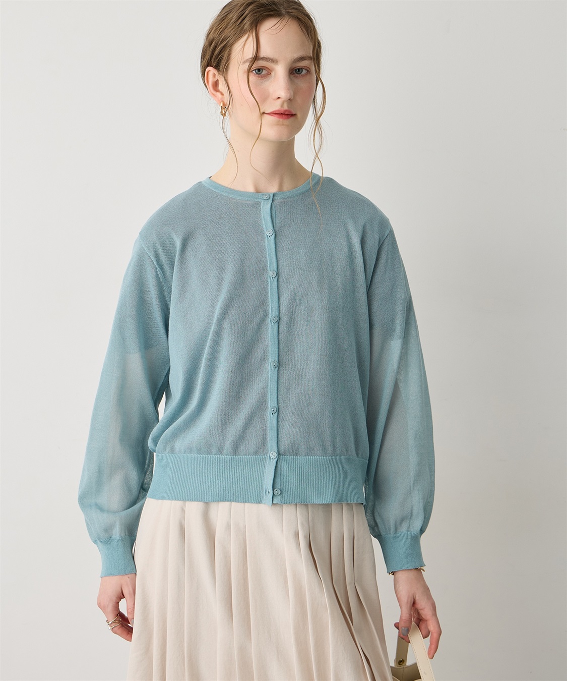 LE SOUK HOLIDAY バックギャザーシアーカーディガン_variation_4