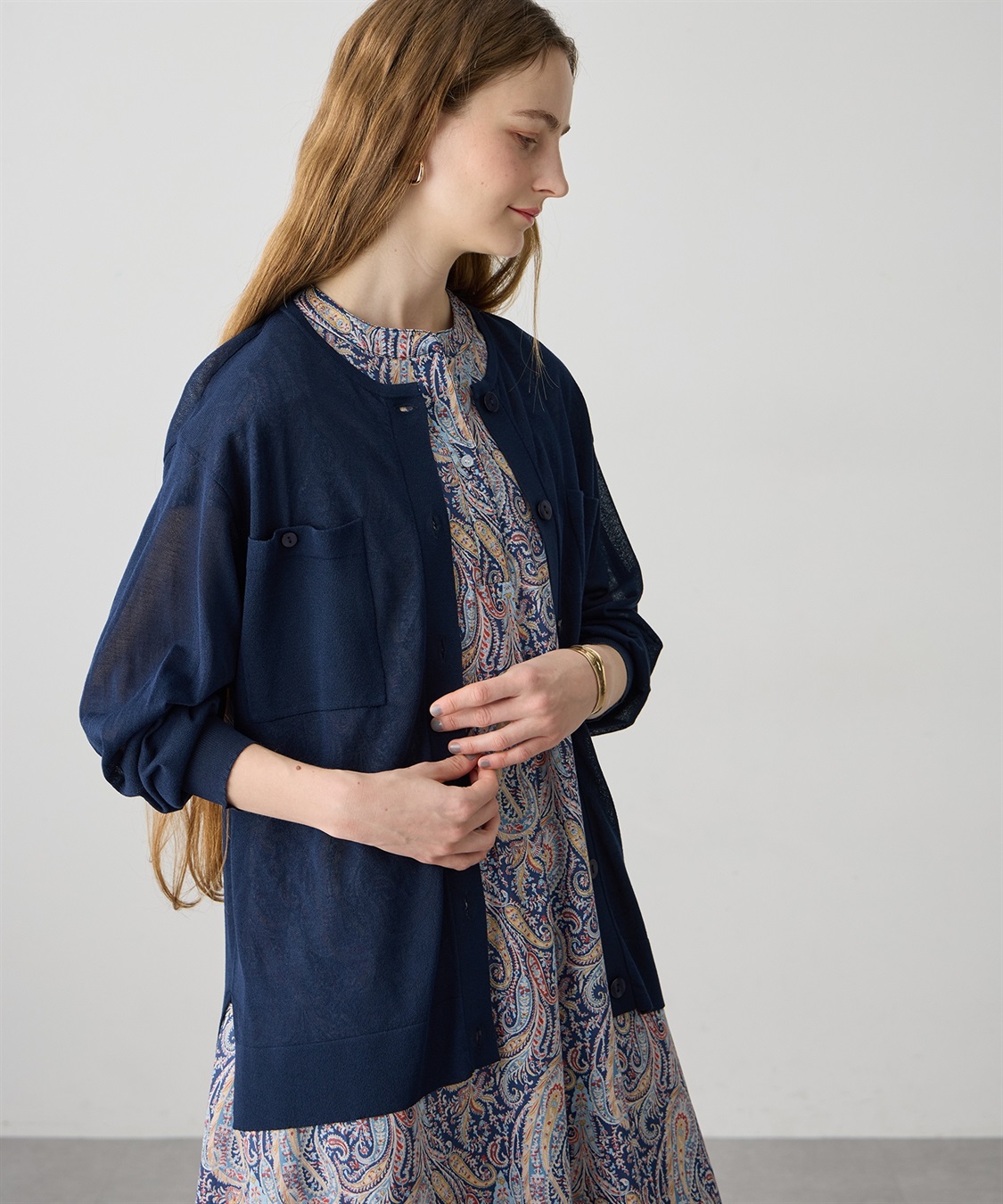 LE SOUK HOLIDAY ポケットシアーカーディガン_variation_2