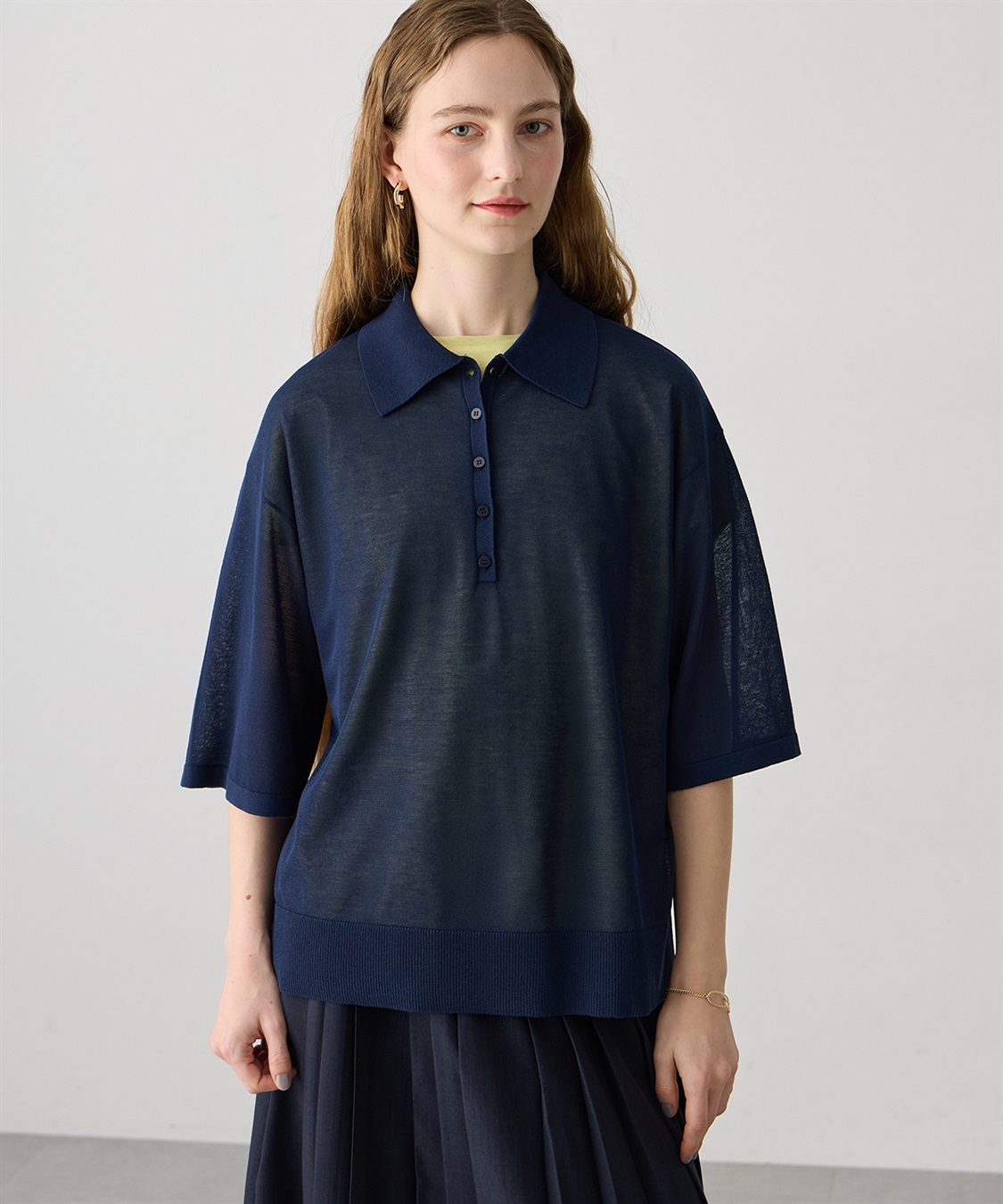 LE SOUK HOLIDAY ポロカラーニットプルオーバー_variation_2