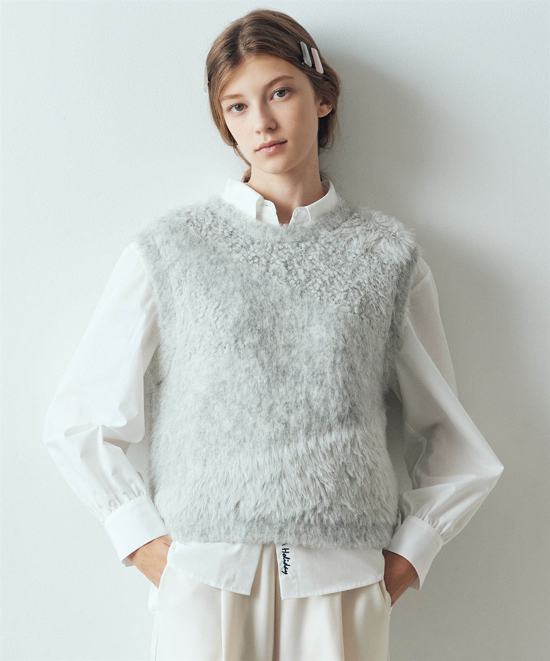 LE SOUK HOLIDAY シャギーニットベスト【ハンドウォッシャブル】_variation_1
