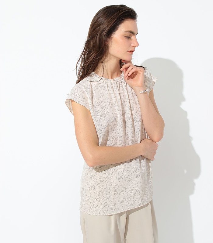 LE SOUK HOLIDAY ドットプリントフレンチブラウス_main