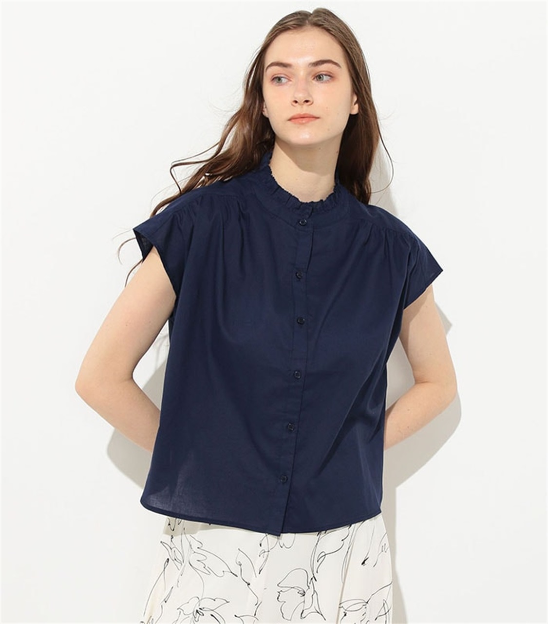 LE SOUK HOLIDAY 衿フリルブラウス_main