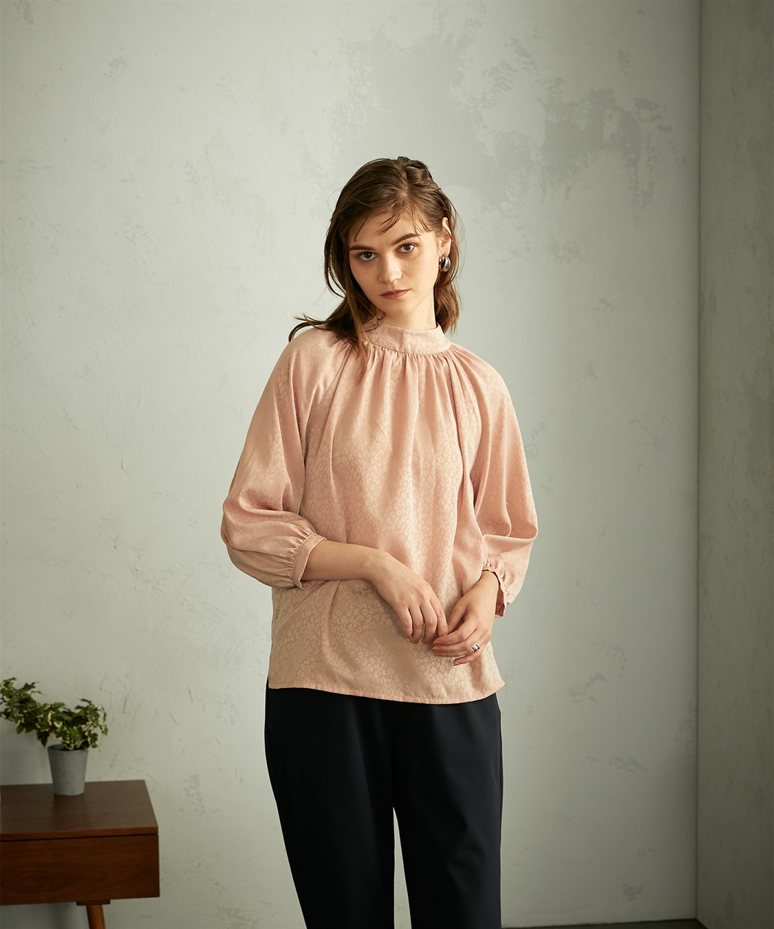 LE SOUK HOLIDAY レオパードジャガードブラウス_main