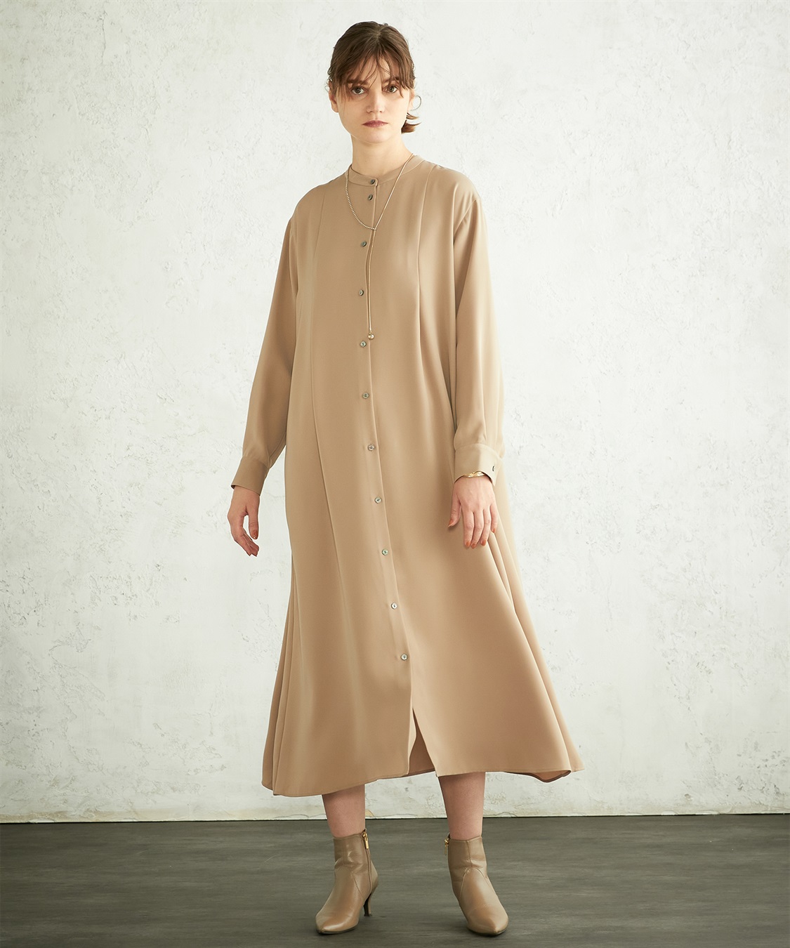 LE SOUK HOLIDAY バックタックデザインワンピース_main