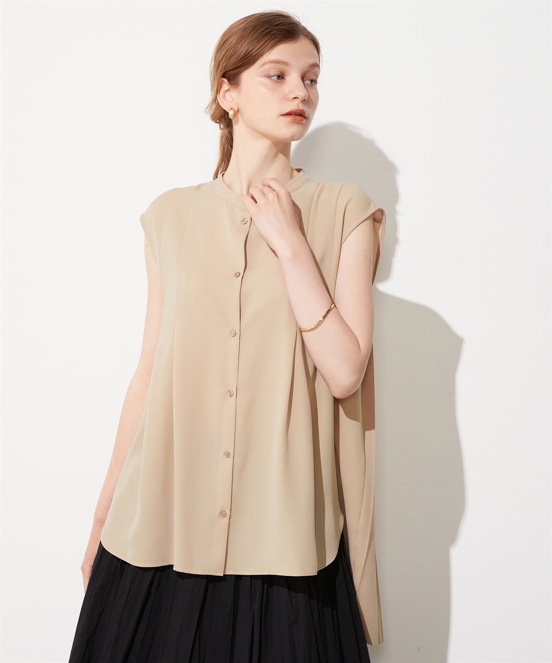 LE SOUK HOLIDAY バックタックノースリーブブラウス_variation_1