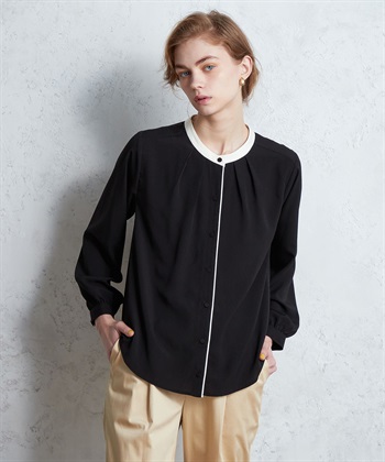 LE SOUK HOLIDAY 配色パイピングブラウス_variationthumb_1