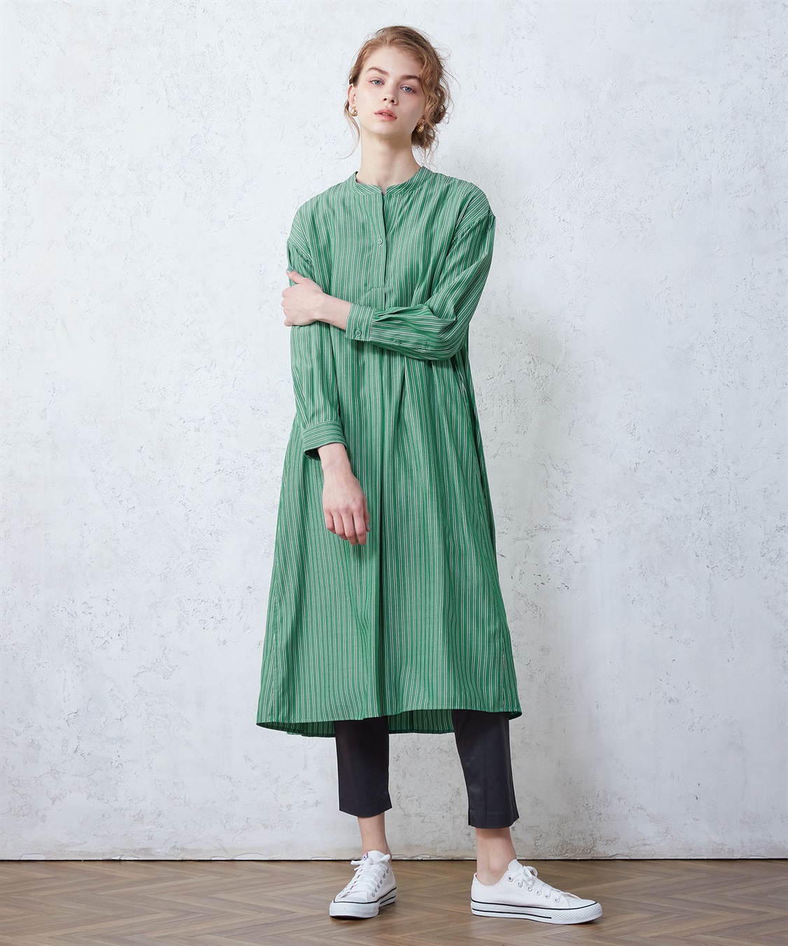 ENFOLD - 【定価28600円】TICCA 19ss グリーンストライプシャツ
