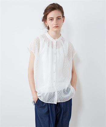 シアーフレンチスリーブブラウス LE SOUK HOLIDAY｜クロスプラス公式