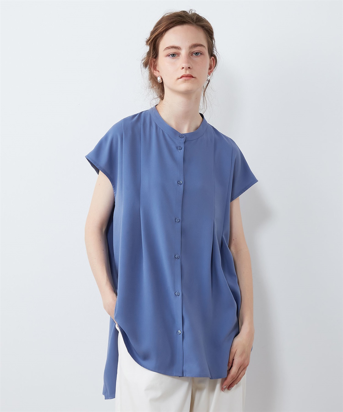 バックタックブラウス LE SOUK HOLIDAY｜クロスプラス公式通販サイト