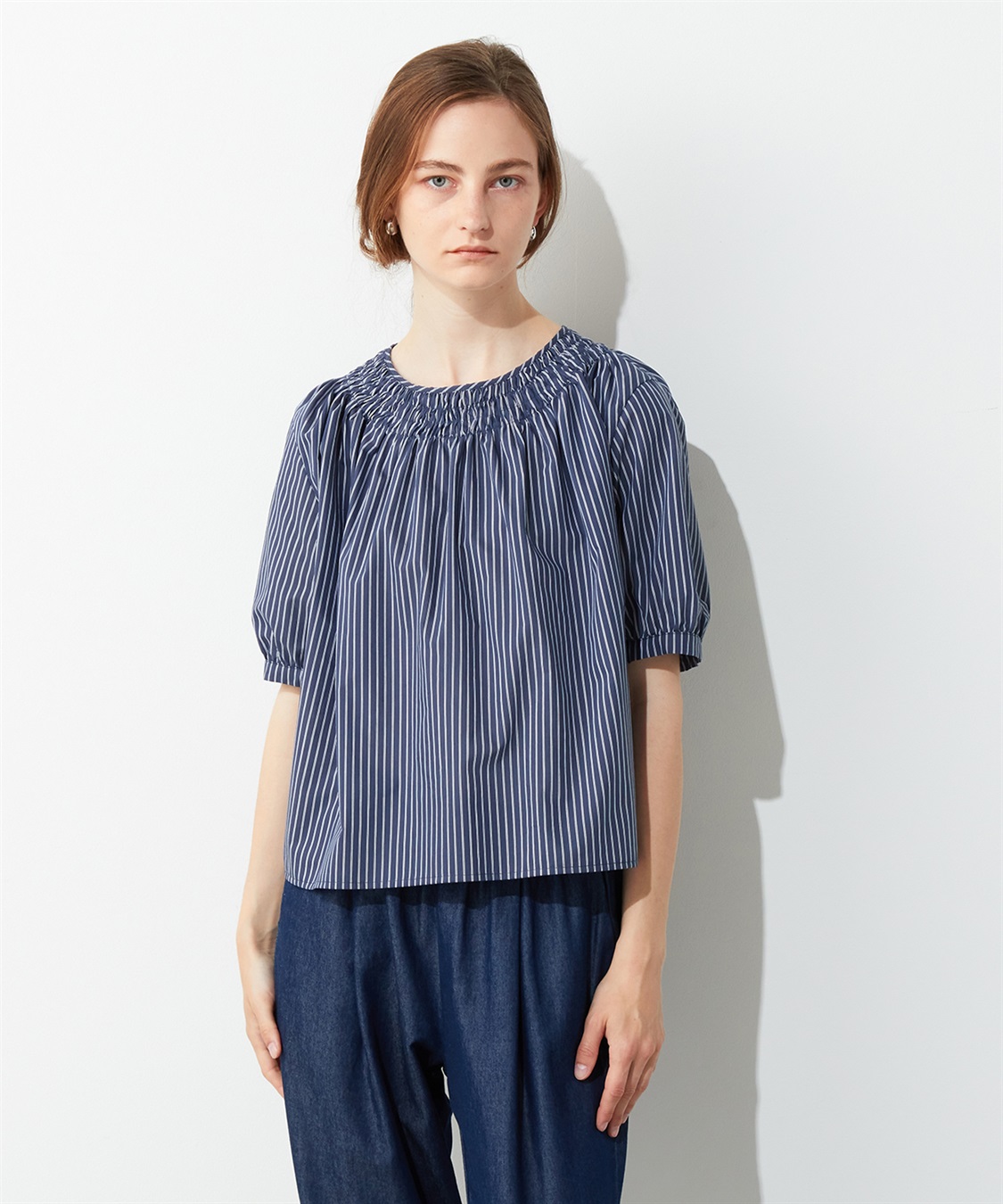 LE SOUK HOLIDAY シャーリングネックブラウス_variation_3