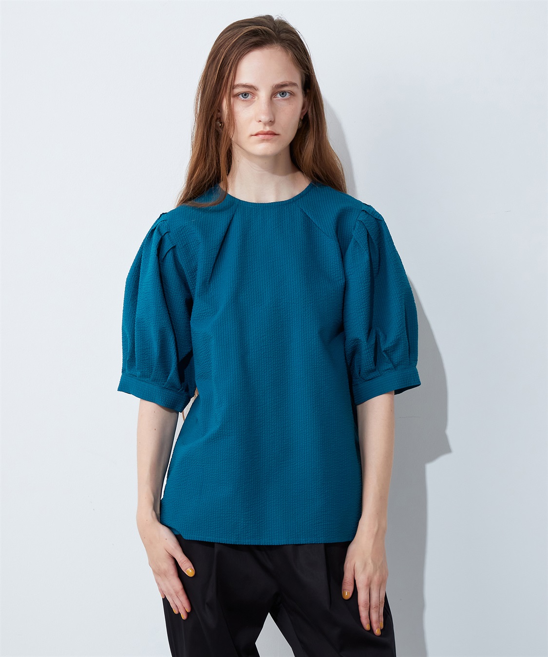 タックスリーブサッカーブラウス LE SOUK HOLIDAY｜クロスプラス公式