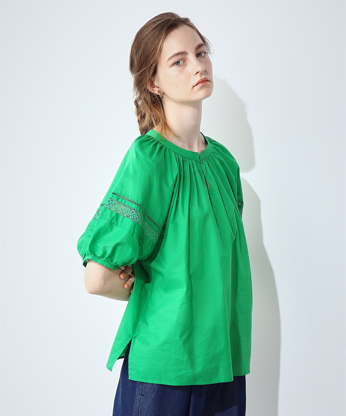 LE SOUK HOLIDAY レースギャザーブラウス_main
