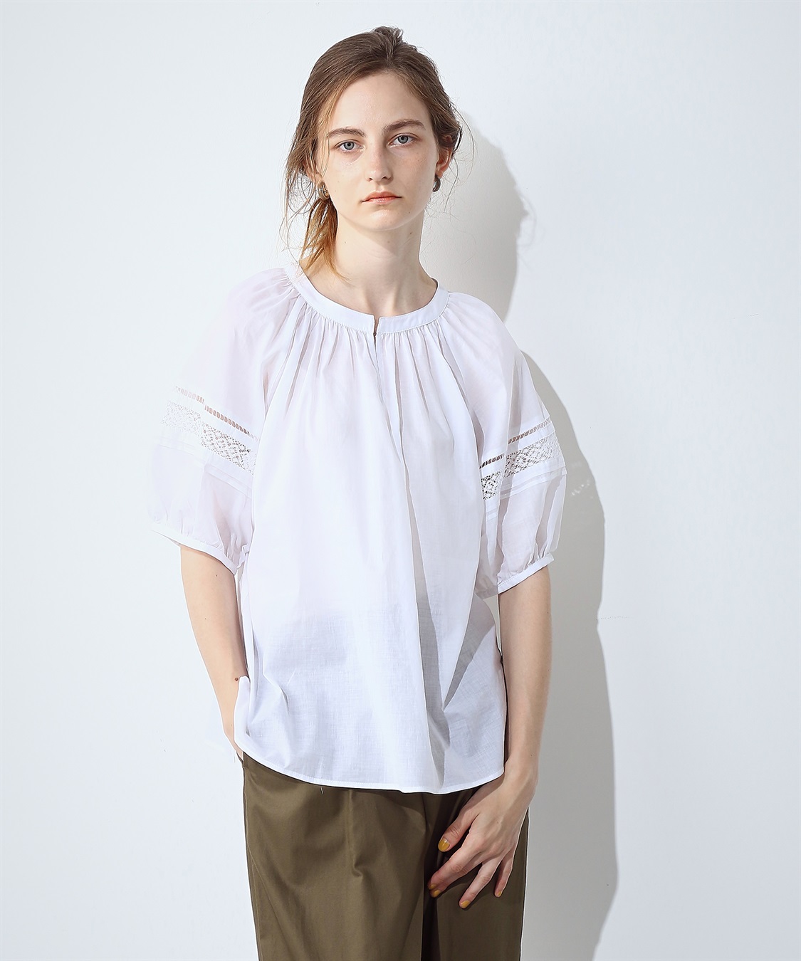 LE SOUK HOLIDAY レースギャザーブラウス_variation_1