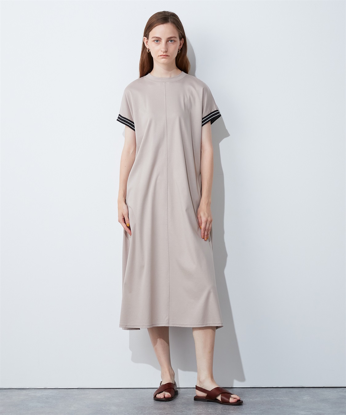 LE SOUK HOLIDAY テープ使いモックネックワンピース_variation_1