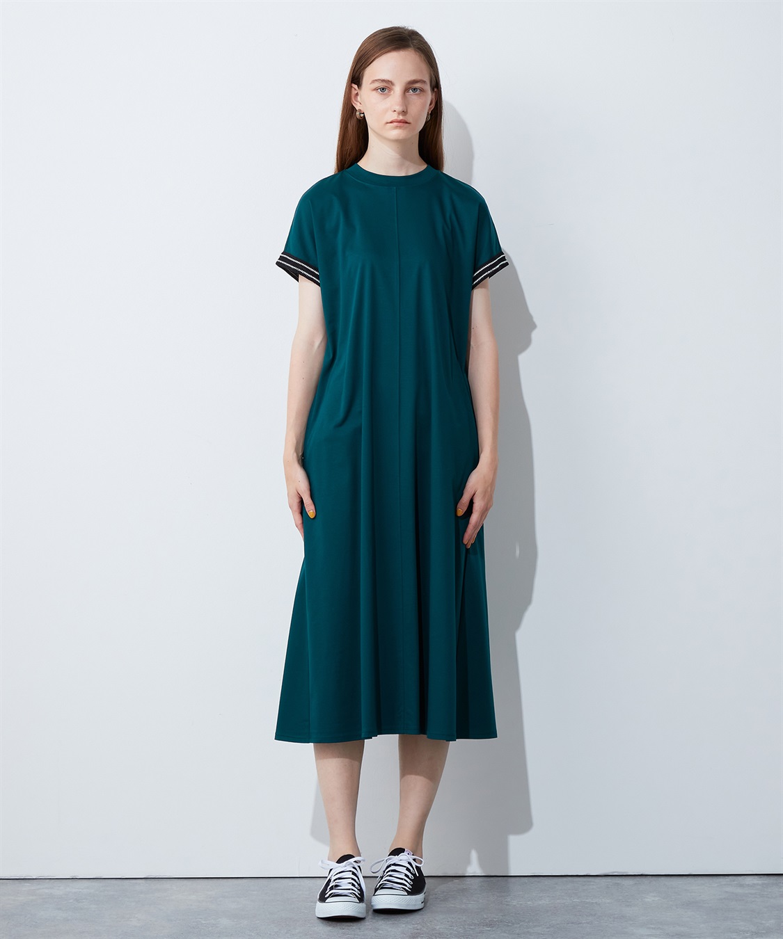 LE SOUK HOLIDAY テープ使いモックネックワンピース_variation_2