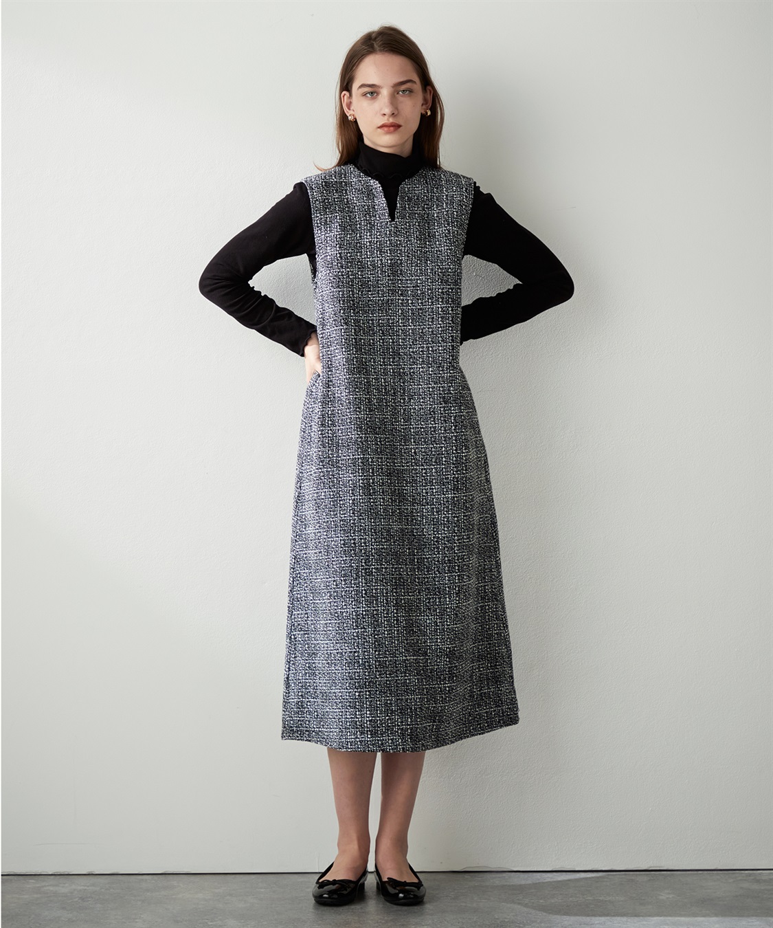 LE SOUK HOLIDAY ツイードジャンパースカート_variation_1