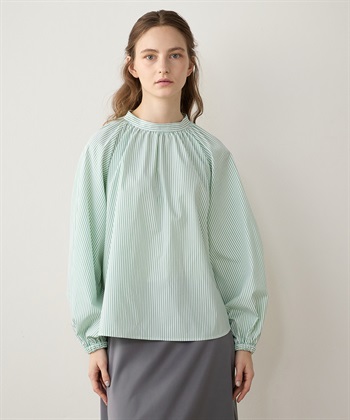 LE SOUK HOLIDAY ギャザーネックストライプブラウス_variationthumb_2