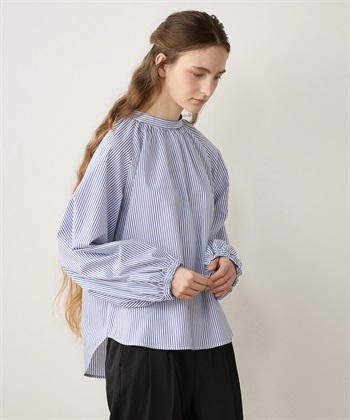 LE SOUK HOLIDAY ギャザーネックストライプブラウス_variationthumb_3