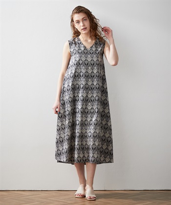 LE SOUK HOLIDAY リバティープリントVネックワンピース_variationthumb_1