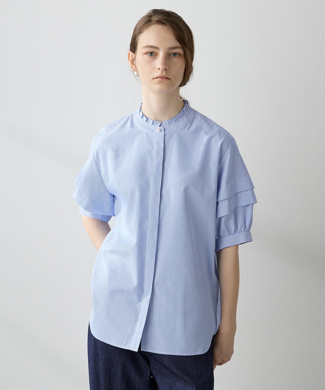 LE SOUK HOLIDAY バールボタンストライプシャツ_variation_2