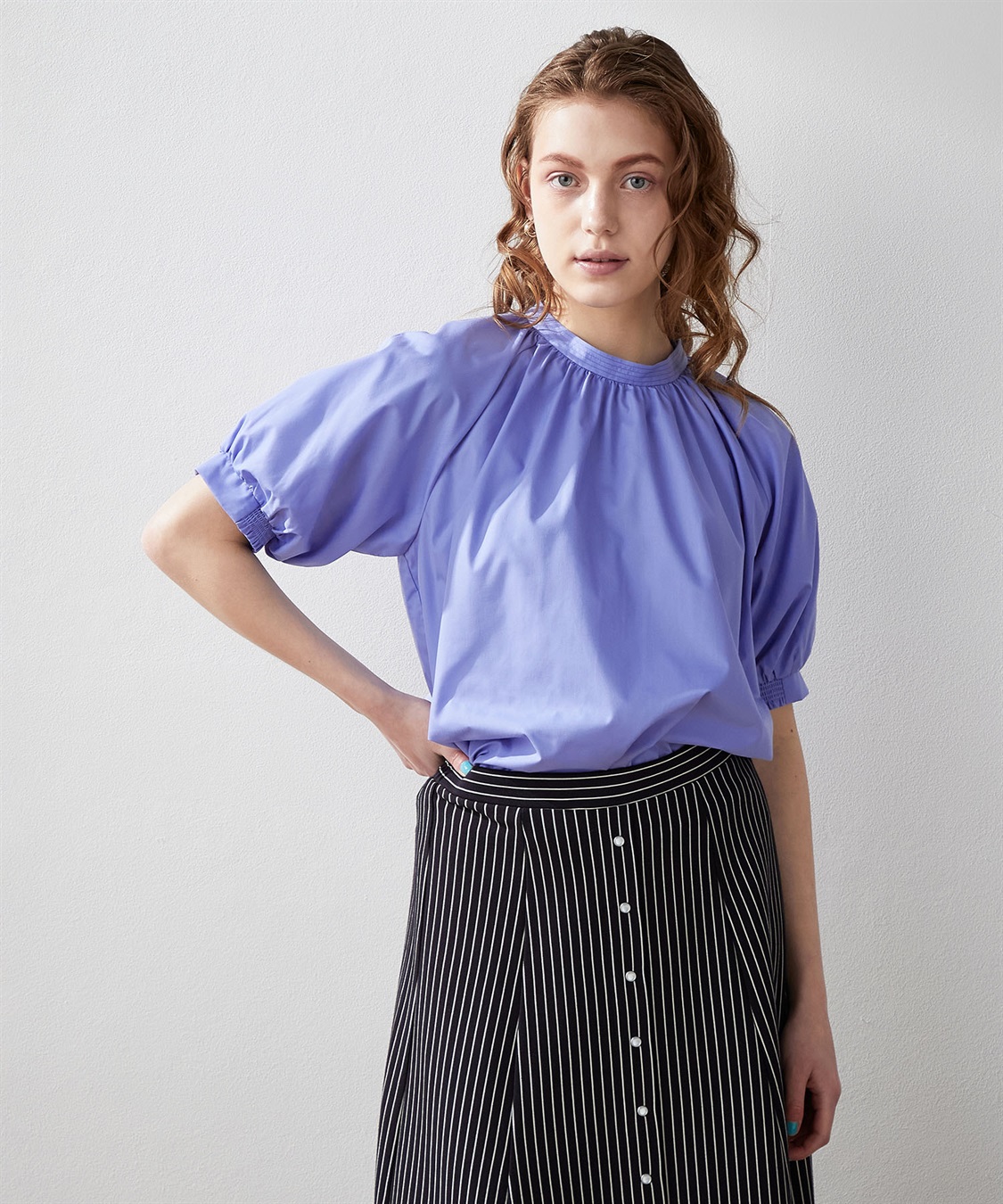 LE SOUK HOLIDAY ギャザーネックブラウス_main