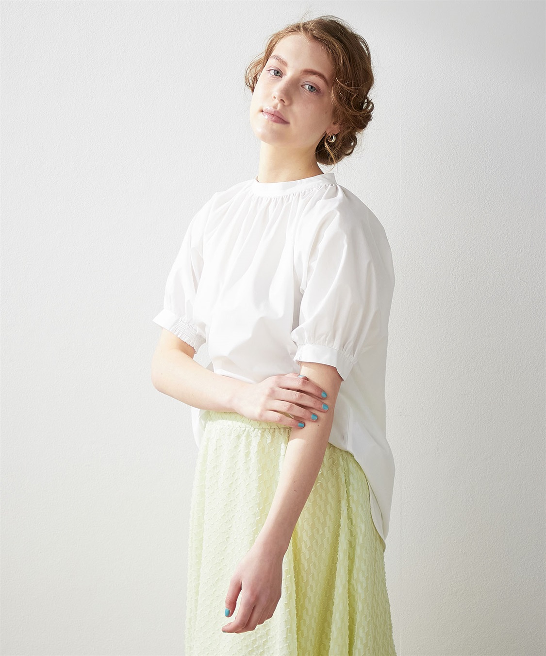 LE SOUK HOLIDAY ギャザーネックブラウス_variation_1