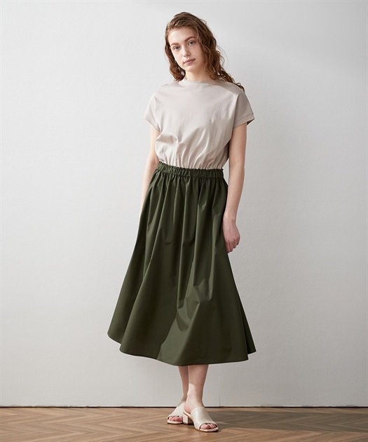 接触冷感】モックネックドッキングワンピース LE SOUK HOLIDAY｜クロス
