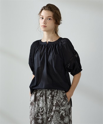 LE SOUK HOLIDAY レーススリーブギャザーブラウス_variationthumb_1