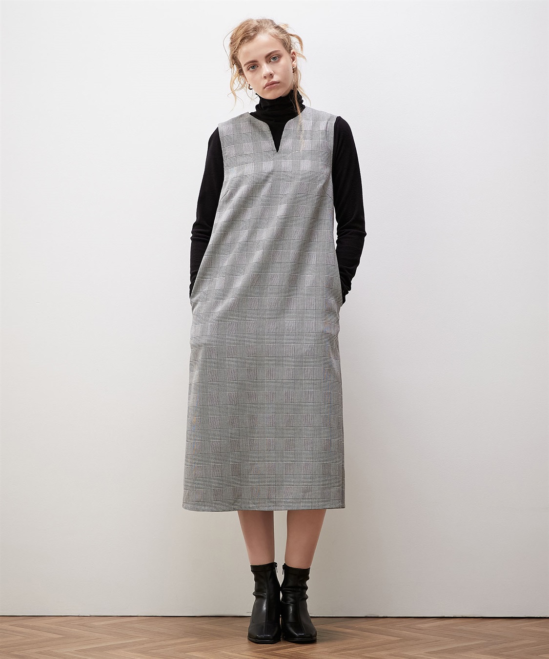 チェックジャンパースカート LE SOUK HOLIDAY｜クロスプラス公式通販サイト