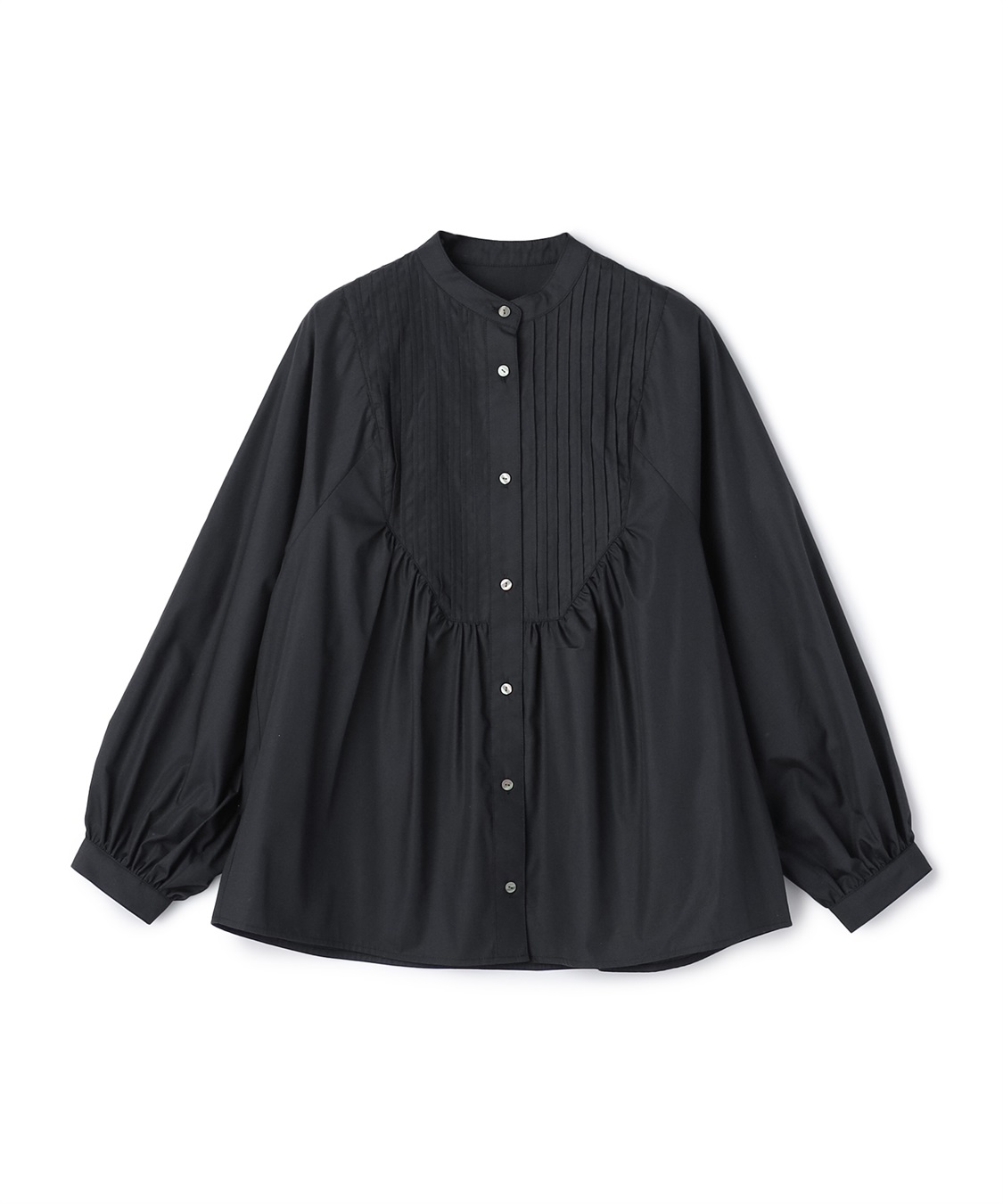LE SOUK HOLIDAY スタンドネック ピンタックブラウス_variation_1