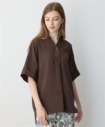 リネンライクスリットスリーブシャツ COHINA 松本恵奈のMUST BUY-明日7月22日（金）発売の”ROUND SLIT BELL