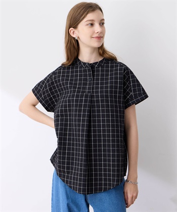 LE SOUK HOLIDAY スキッパーサッカーブラウス_variationthumb_2